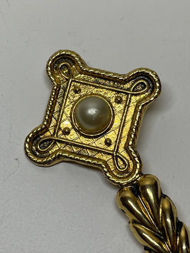 Gold & Pearl Sword Brooch Bloomers and Frocks